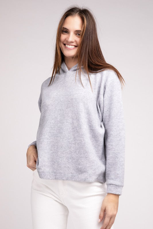 Hooded Hacci Sweater