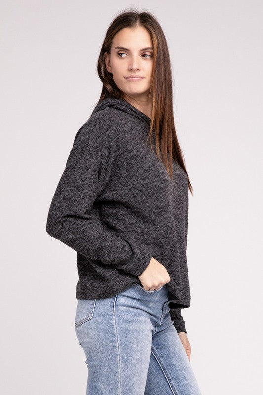 Hooded Hacci Sweater
