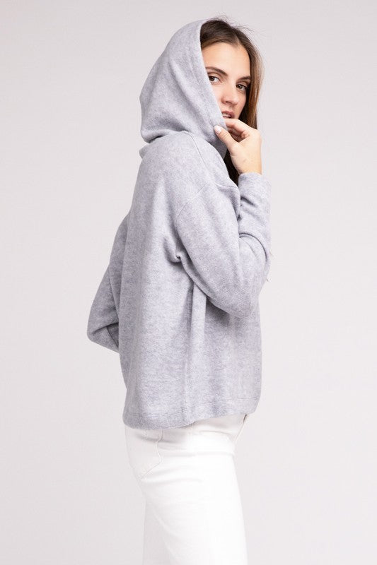 Hooded Hacci Sweater