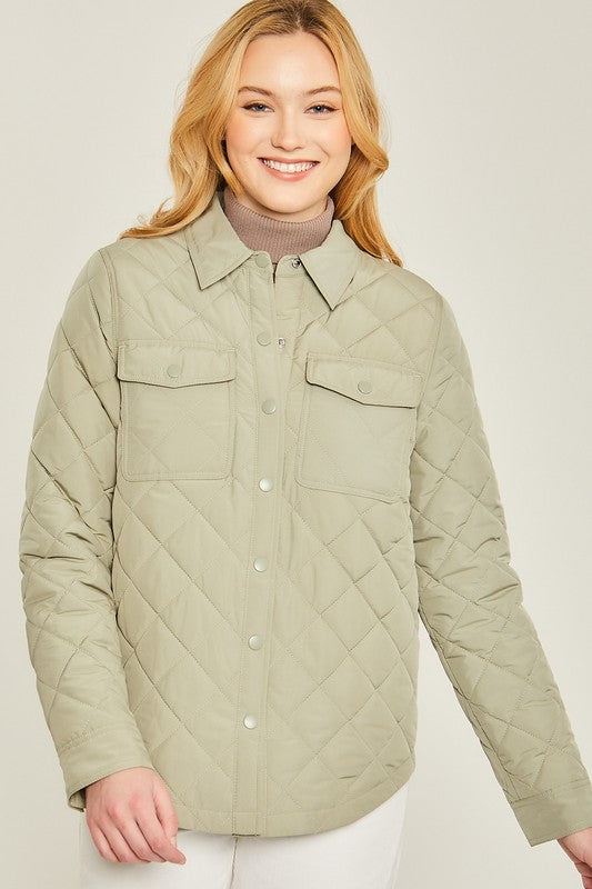 Woven Pocket Shacket