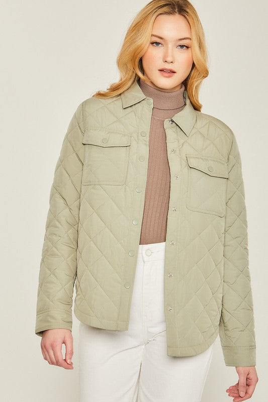 Woven Pocket Shacket