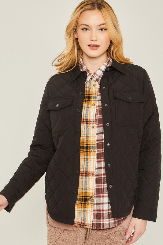 Woven Pocket Shacket