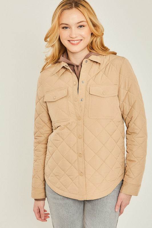 Woven Pocket Shacket
