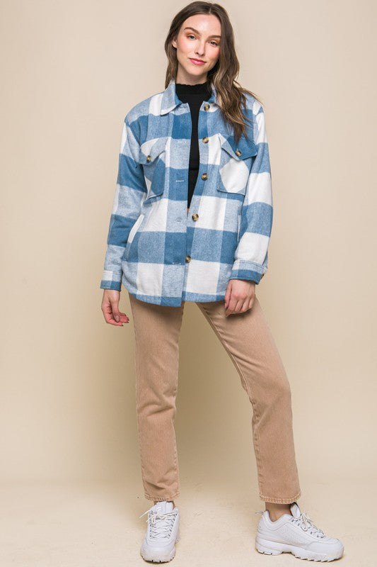 Plaid Button Down Shacket