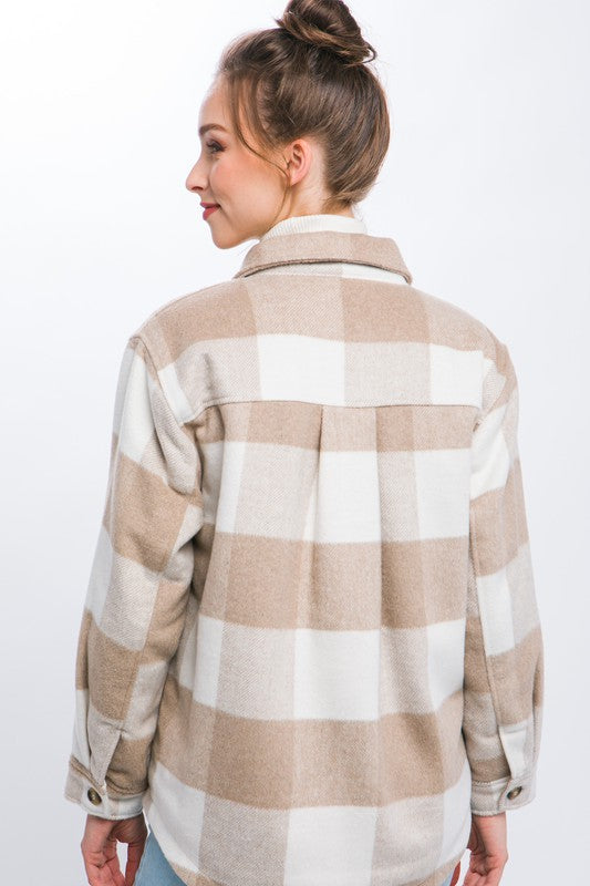 Plaid Button Down Shacket