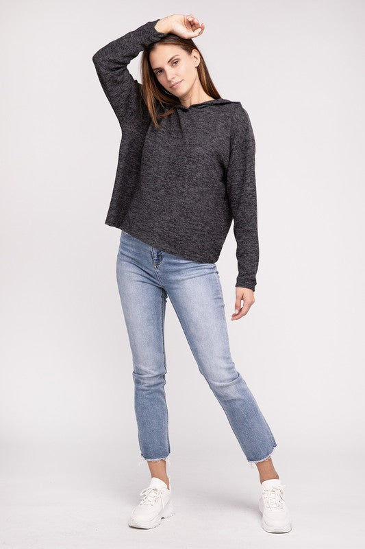 Hooded Hacci Sweater