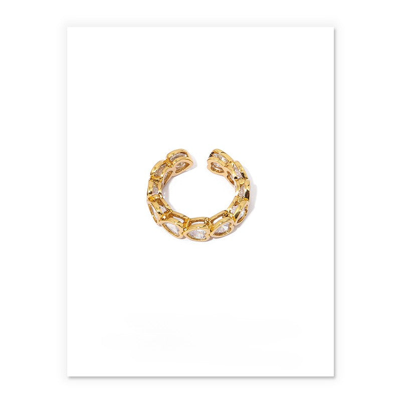 Cut-Out Love Zircon Ring