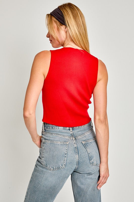 Satin Bow Detail Sweater Top