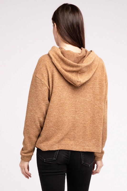 Hooded Hacci Sweater