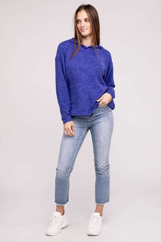 Hooded Hacci Sweater
