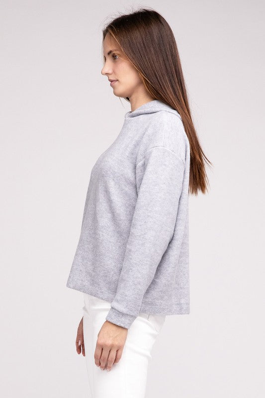 Hooded Hacci Sweater