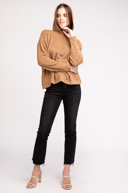 Hooded Hacci Sweater