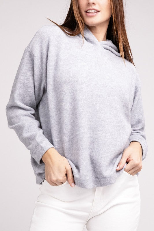 Hooded Hacci Sweater