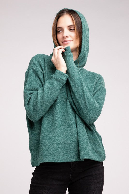 Hooded Hacci Sweater