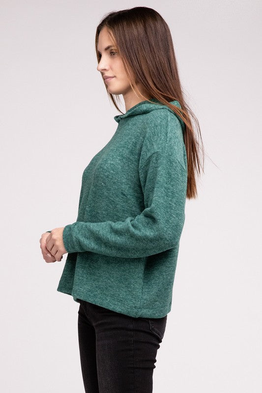 Hooded Hacci Sweater