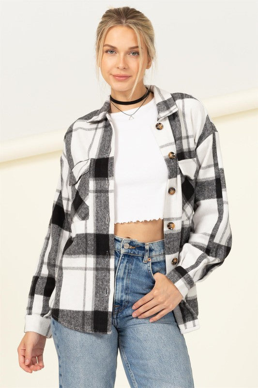 Effortless Ease Plaid Shacket