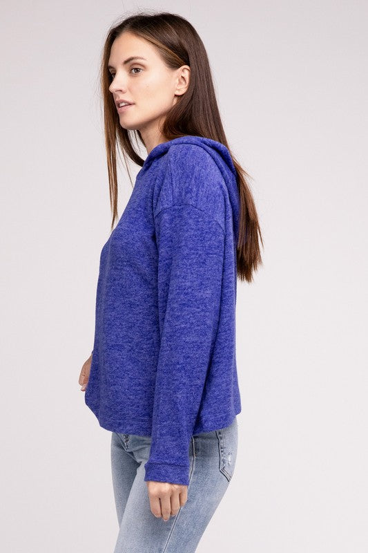 Hooded Hacci Sweater