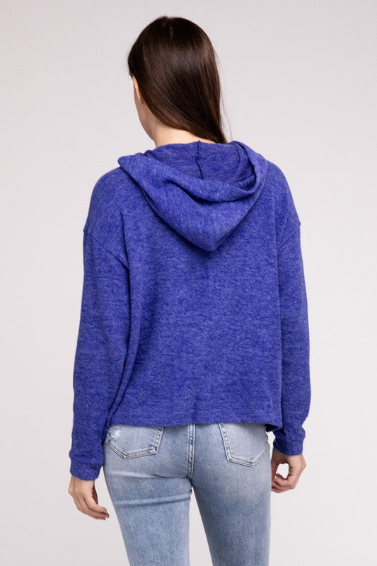 Hooded Hacci Sweater