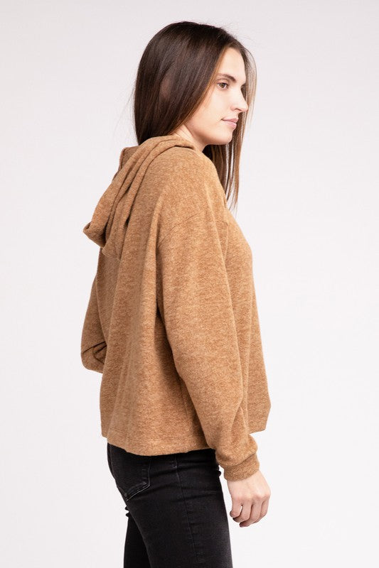Hooded Hacci Sweater
