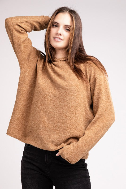 Hooded Hacci Sweater