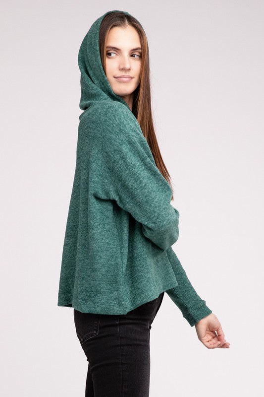 Hooded Hacci Sweater