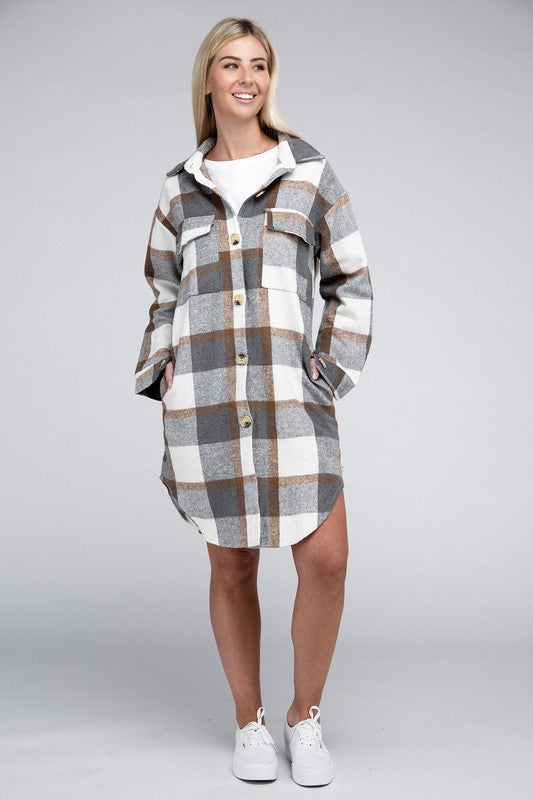 Plaid Drop Shoulder Shirt