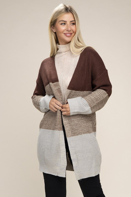 Color Block Cardigan