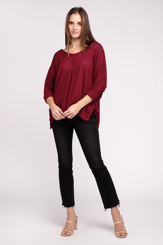 V-Neck Hi-Low Sweater