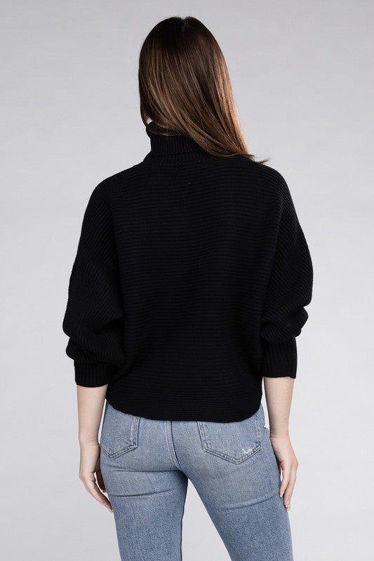 Viscose Dolman Turtleneck Sweater