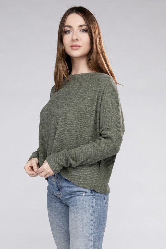 Ribbed Long Sleeve Sweater