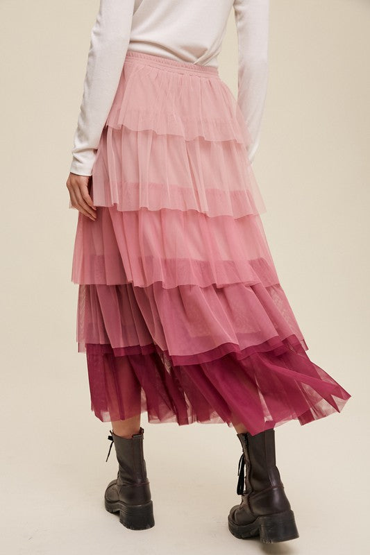 Gradient Style Maxi Skirt