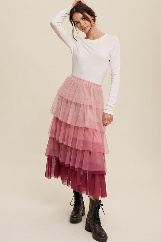 Gradient Style Maxi Skirt