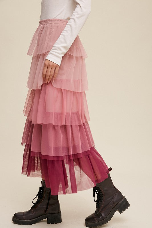 Gradient Style Maxi Skirt