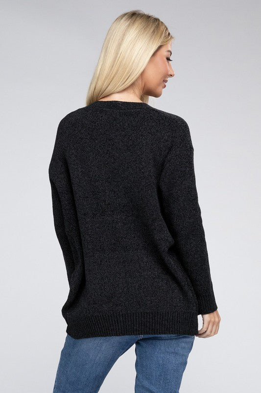 Melange Sweater Cardigan