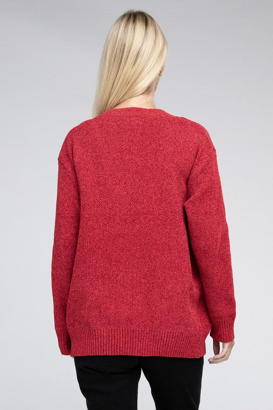 Melange Sweater Cardigan