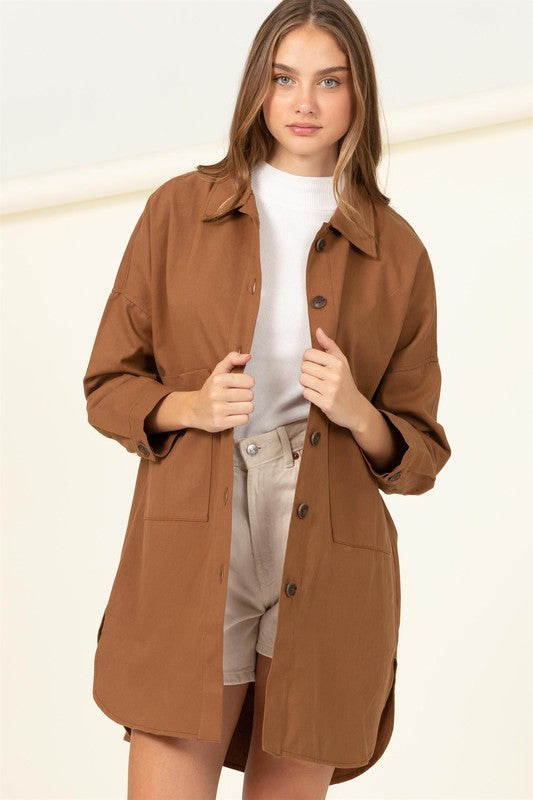 SWEET FLING OVERSIZED SHIRT JACKET