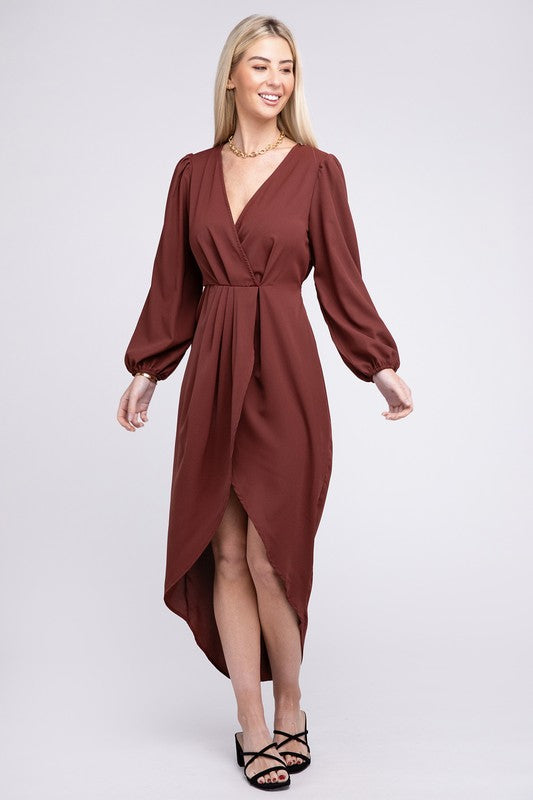 V Neck Wrap Dress