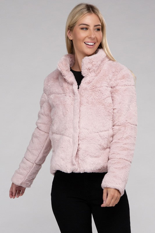 Fluffy Zip-Up Jacket