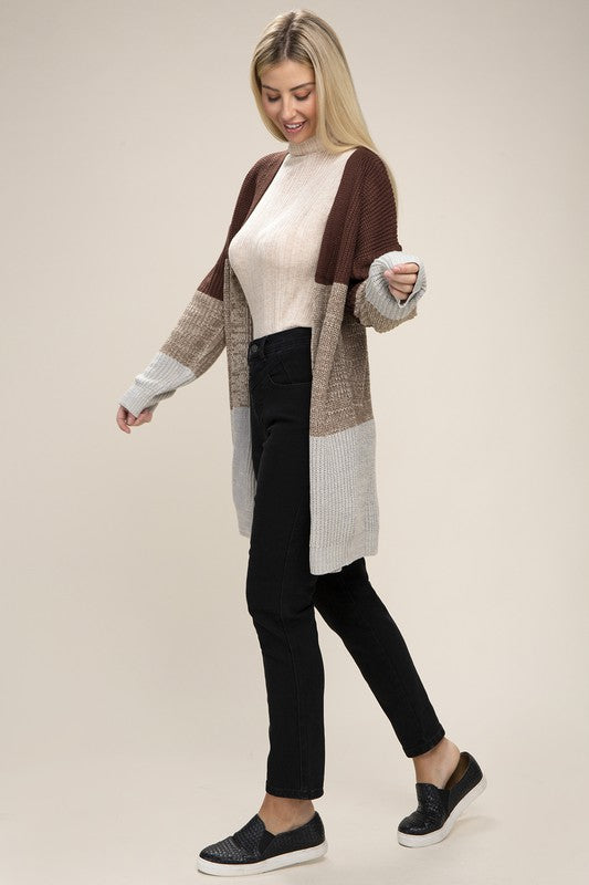 Color Block Cardigan