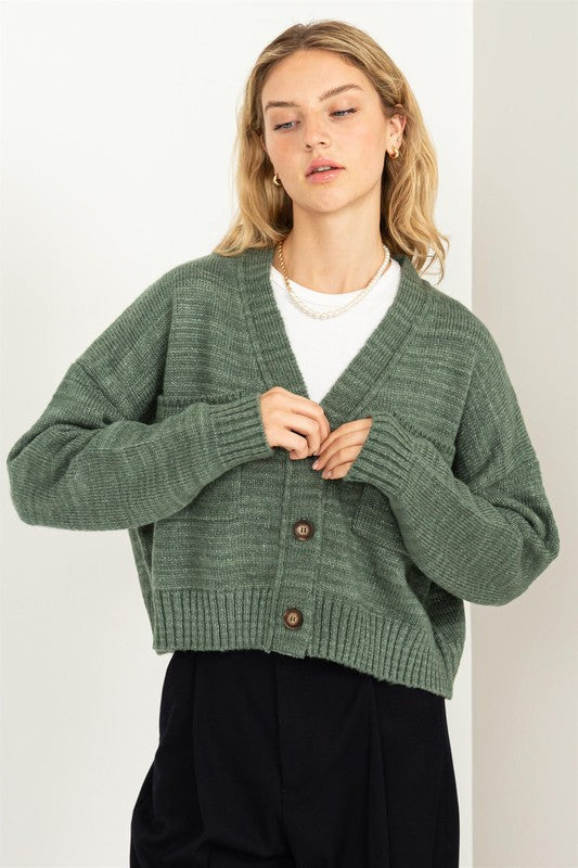 Cute Mood Crop Cardigan Sweater