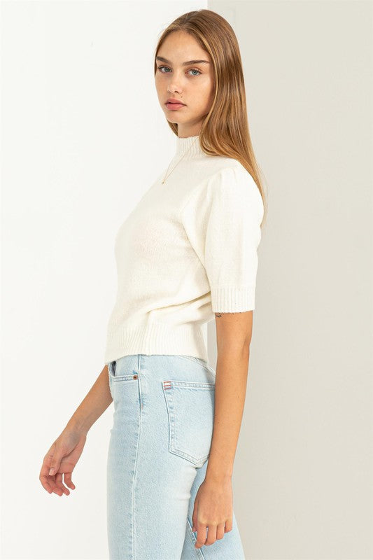 Lovely Embrace Puff Sleeve Sweater