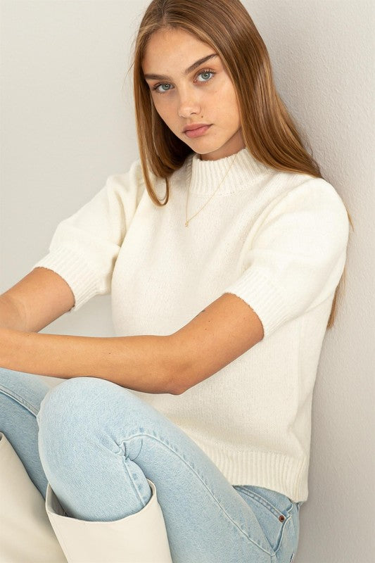 Lovely Embrace Puff Sleeve Sweater