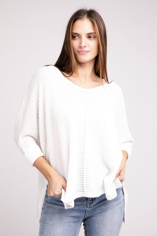 V-Neck Hi-Low Sweater