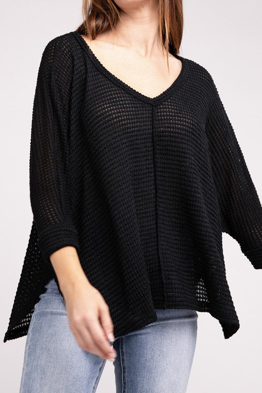 V-Neck Hi-Low Sweater