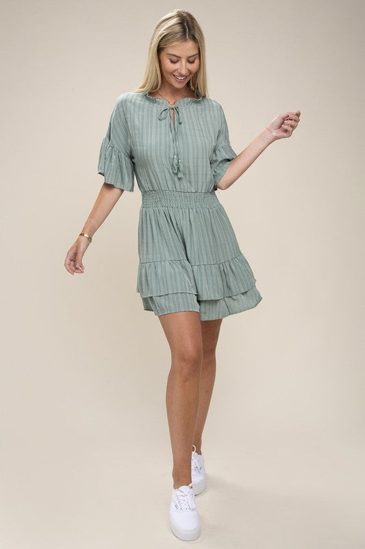 Tie Layer Hem Dress