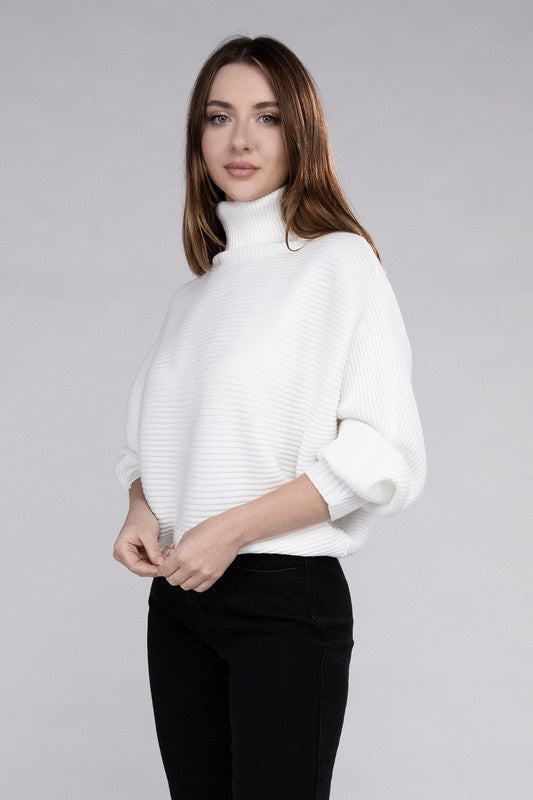 Viscose Dolman Turtleneck Sweater