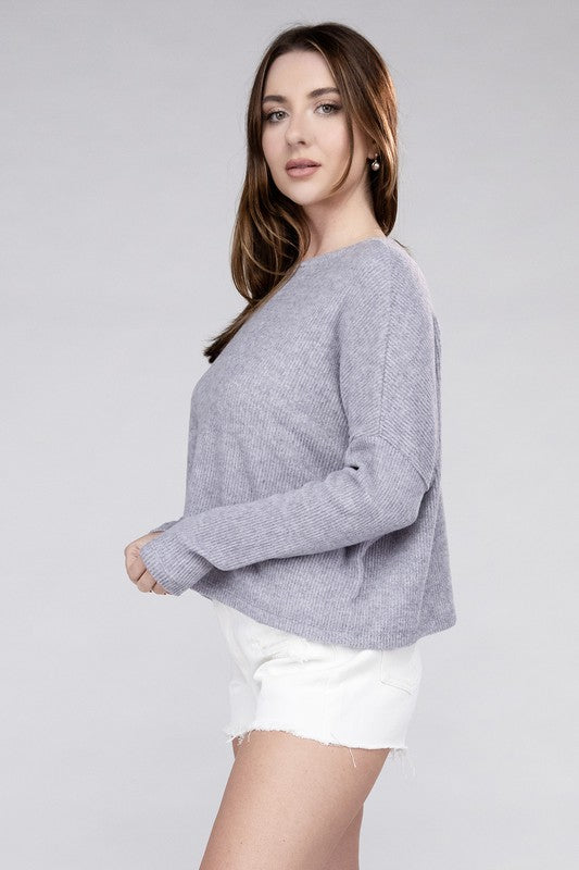 Ribbed Long Sleeve Sweater