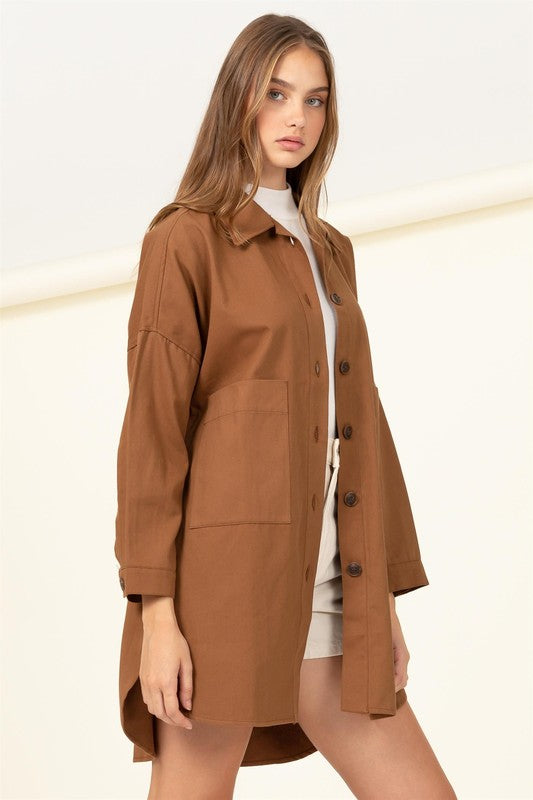 SWEET FLING OVERSIZED SHIRT JACKET