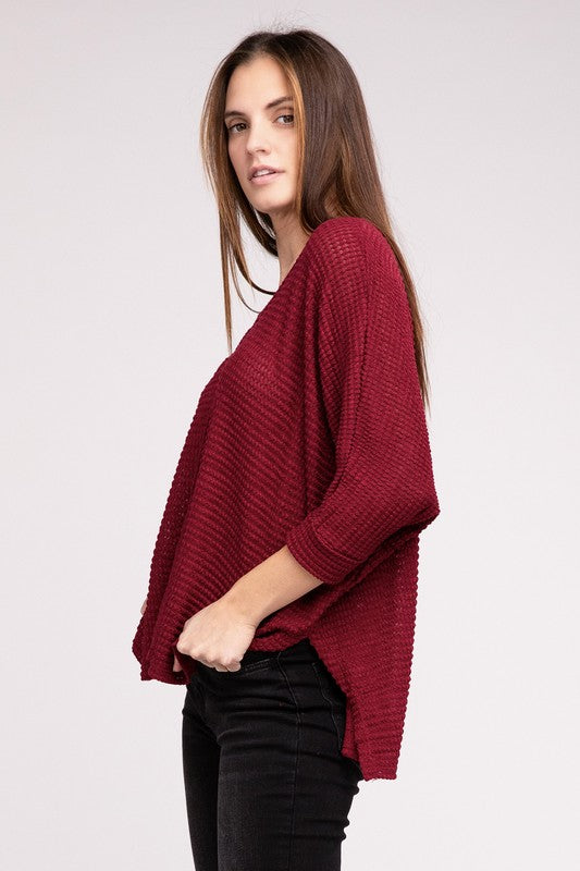 V-Neck Hi-Low Sweater