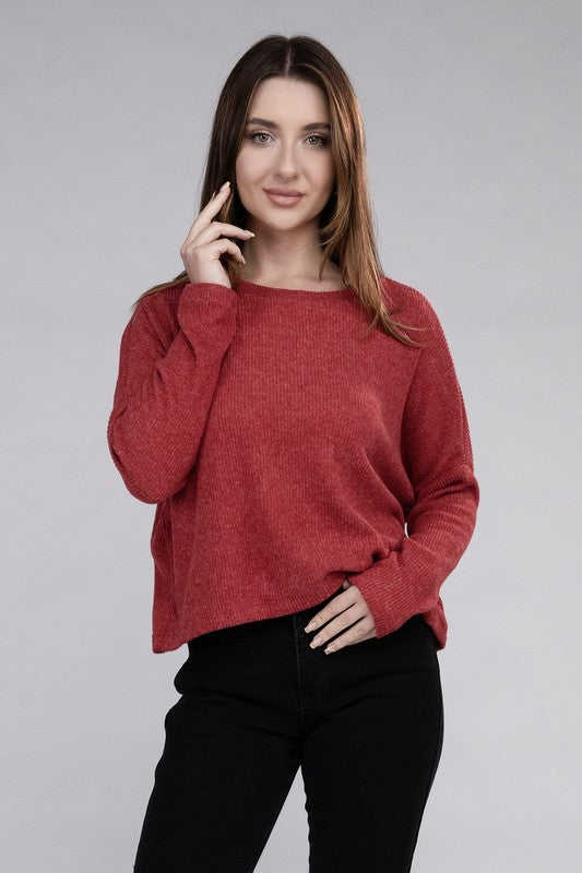 Ribbed Long Sleeve Sweater